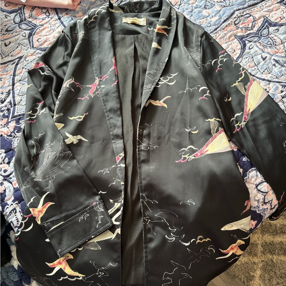 Luna Moon Satin Blazer